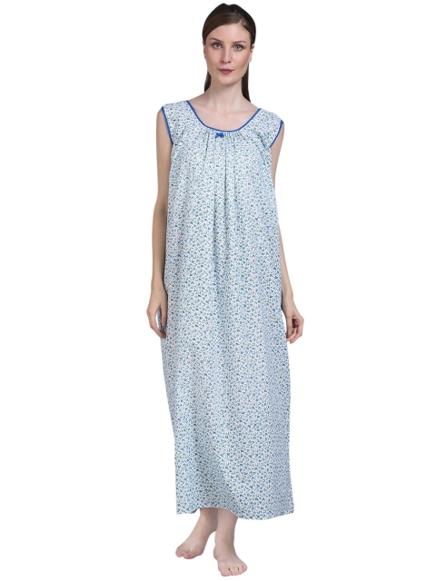 

Shararat Blue Printed Maxi Nightdress