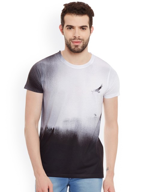 

Wear Your Mind Men Grey & Black Printed T-shirt
