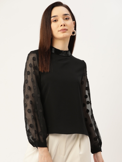 

Madame Black Embellished Top
