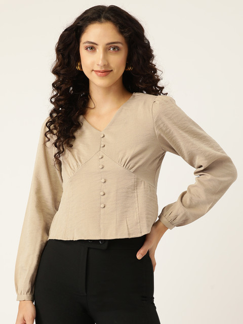 

Madame Beige Solid Top