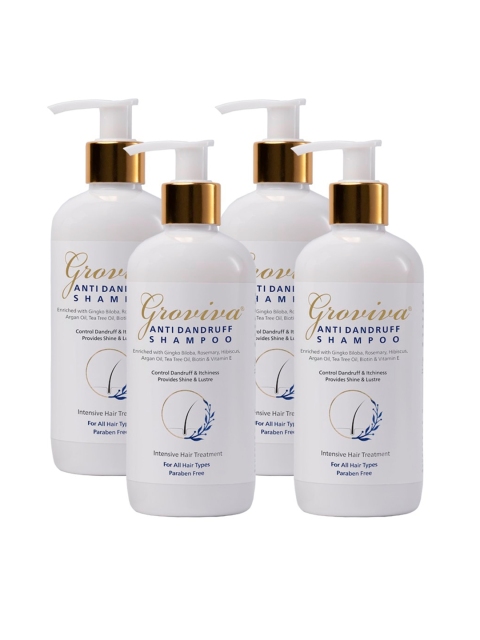 

Groviva Set Of 4 Anti Dandruff Shampoo, White