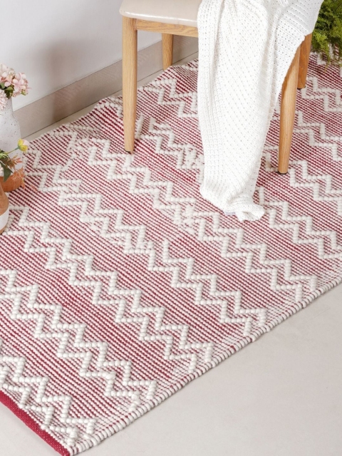 

Nestasia Red & White Geometric Nestasia Rosaline Carpet