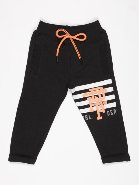 

V2 Value & Variety Boys Black & White Printed Cotton Lounge Pants