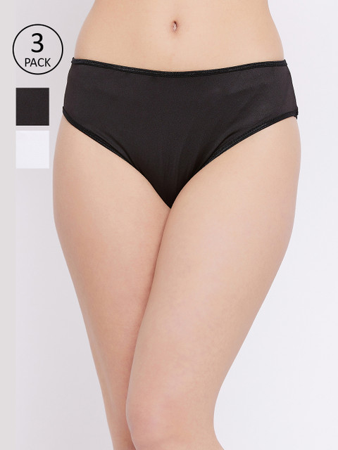 

SECRETS BY ZEROKAATA Women Pack of 3 Assorted Solid Briefs
