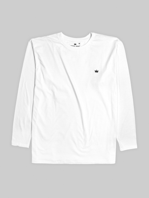 

FRENCH CROWN Men White Solid T-shirt