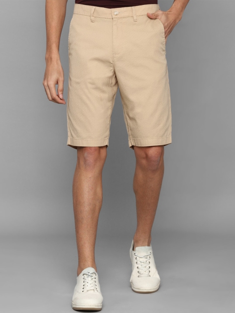 

Allen Solly Men Beige Solid Slim Fit Cotton Shorts