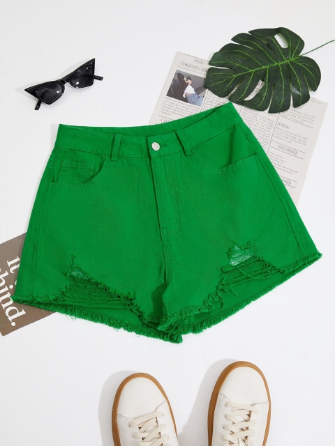 

URBANIC Women Green Shorts