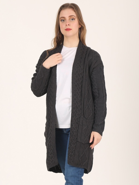 

NoBarr Women Grey Solid Shrug