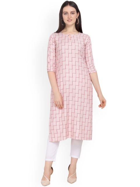 

Hinayat Fashion Women Pink Printed Kurta