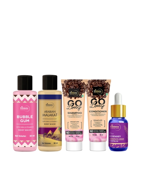 

St.Botanica Bath & Body Travel Essential Gift Set, Black