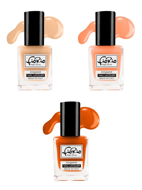 

Fiorio Set of 3 Nail polish high shine long lasting nail lacquer, Na