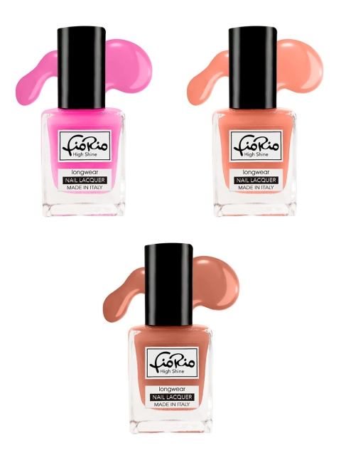 

FioRio Set of 3 assorted colours Nail polish high shine long lasting nail lacquer