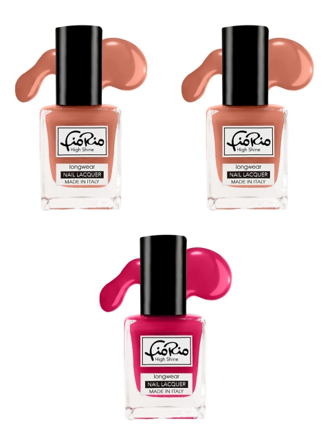 

FioRio Set of 3 assorted Nail polish high shine long lasting nail lacquer