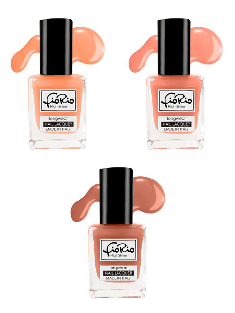 

Fiorio Set of 3 Nail polish high shine long lasting nail lacquer, Na