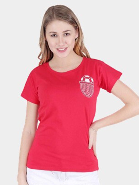 

BROADSTAR Women Red T-shirt