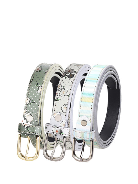 

URBAN ALFAMI Women Printed Set Of 3 Belt, Green