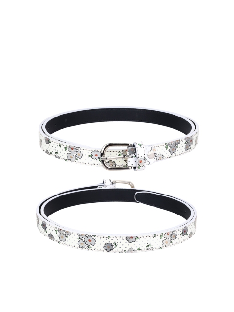 

URBAN ALFAMI Women Red & Black Set Of 3 Floral Printed PU Belt