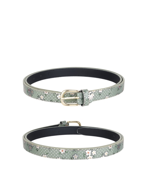 

URBAN ALFAMI Women Pack of 3 Green Printed PU Belt