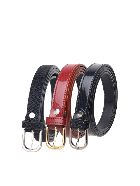 

URBAN ALFAMI Women Black 3 PU Belt