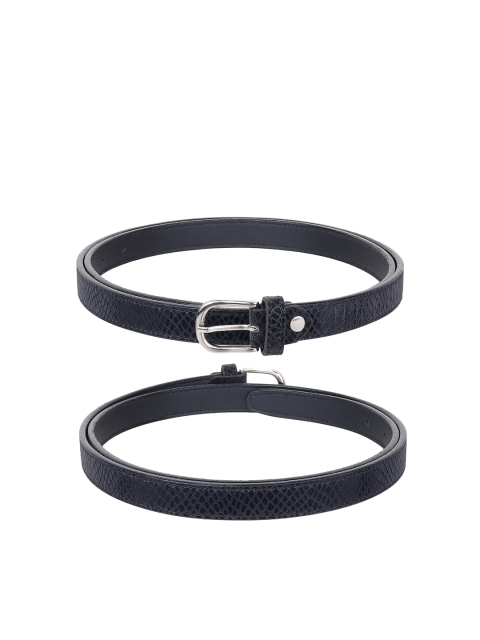 

URBAN ALFAMI Women Pack of 3 Textured Casual Belt, Maroon