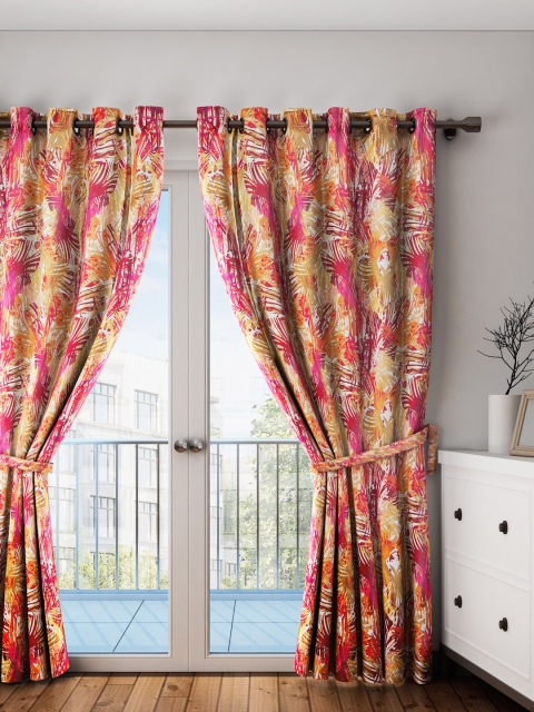 

Raymond Home Pink & Beige Single Printed Door Curtain