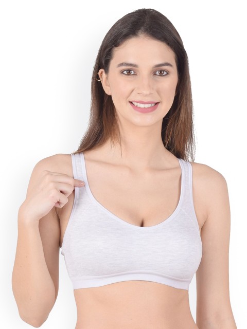 

Apraa & Parma Grey Solid Workout Bra - Wireless