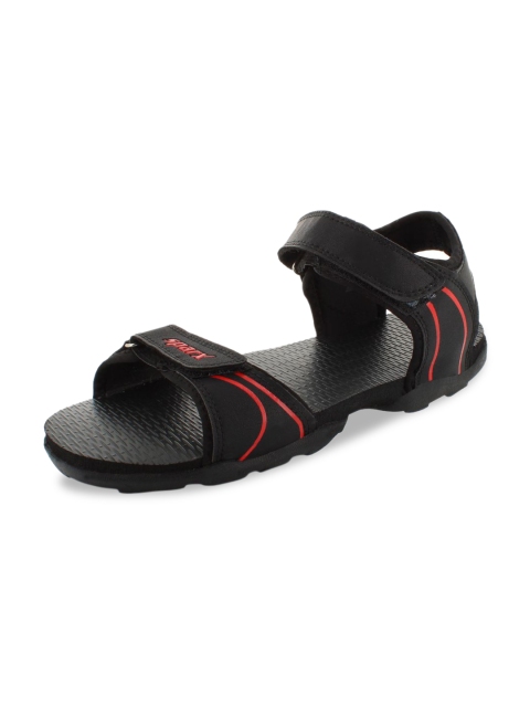 

Sparx Men Black & Red Patterned Sports Sandal