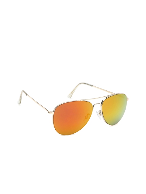

MANGO Women Mirrored Aviator Sunglasses 83043514, Yellow