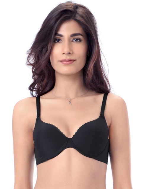

PrettySecrets Black Solid Underwired Lightly Padded T-shirt Bra B0006