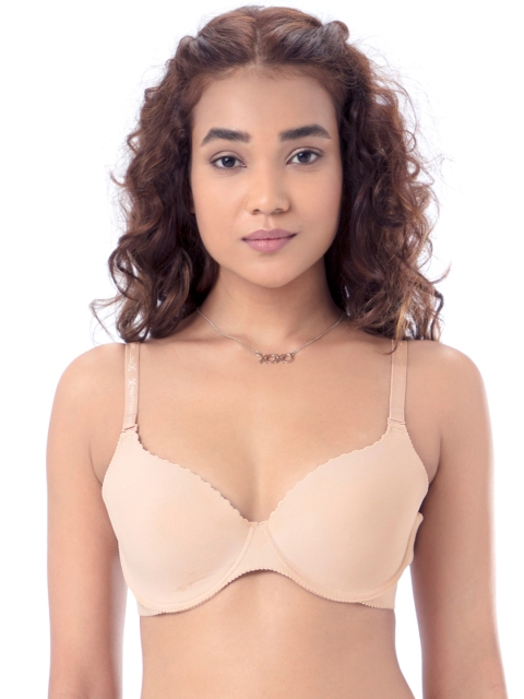 

PrettySecrets Nude-Coloured Solid Underwired Lightly Padded T-shirt Bra B0006