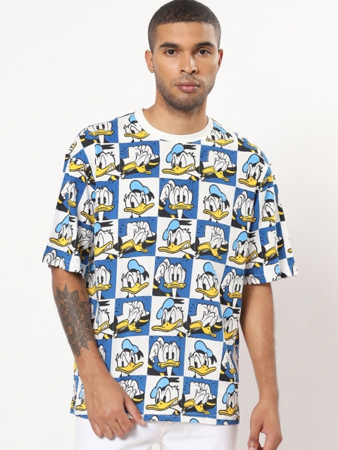 

Bewakoof Men White Typography Printed Loose T-shirt
