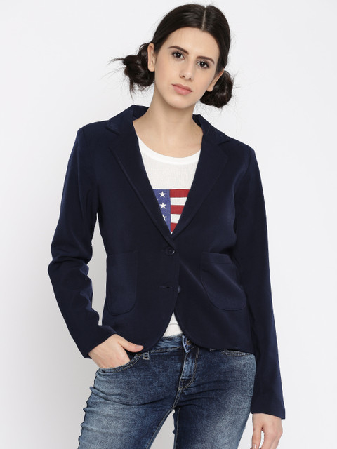 

Vero Moda Navy Blue Single-Breasted Blazer