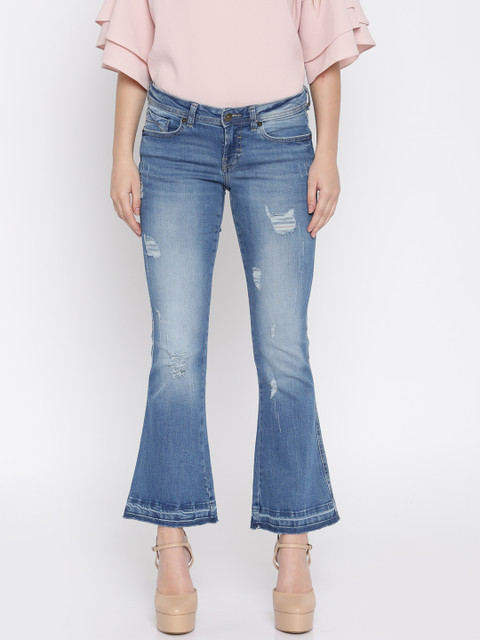 

Vero Moda Women Blue Regular Fit Mildly Distressed Stretchable Jeans