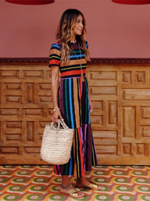 

BoStreet Multicoloured Maxi Dress, Multi