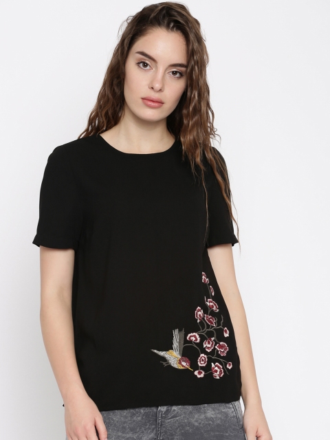 

Vero Moda Women Black Solid Top