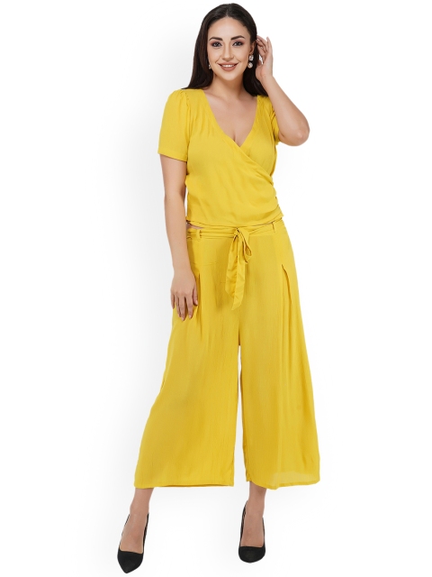 

SAKIA Women Mustard Top with Palazzos