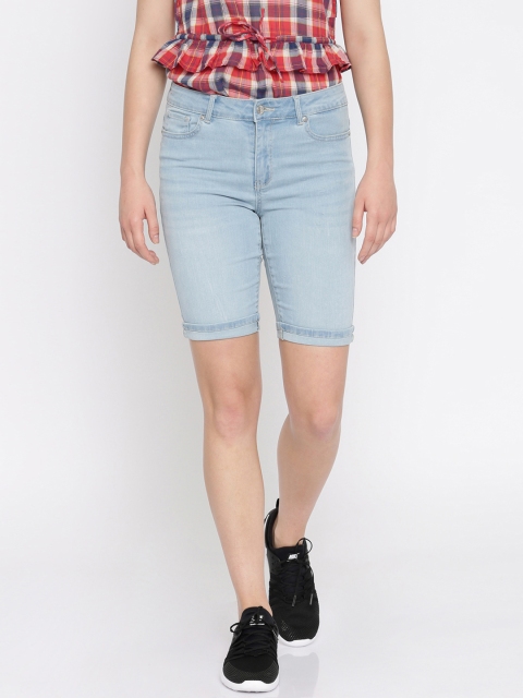

Vero Moda Women Blue Denim Shorts