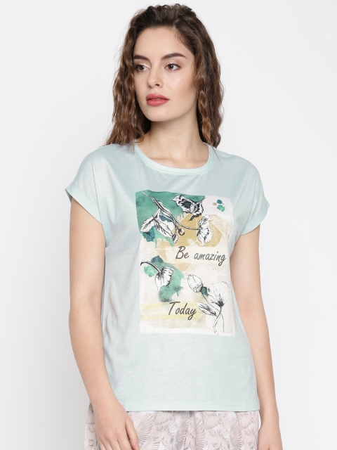 

Vero Moda Blue Printed T-shirt