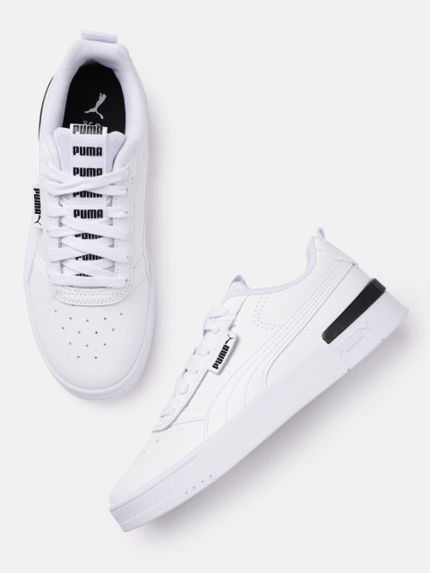 

Puma Unisex White Leather Clasico Tape Sneakers