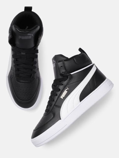 

Puma Unisex Black Caven Mid-Top Sneakers