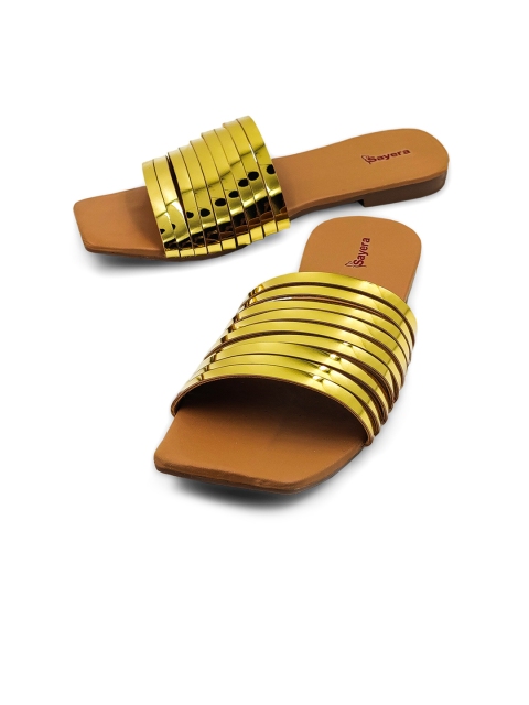 

SayeraFASHION Women Gold-Toned Ethnic Flats