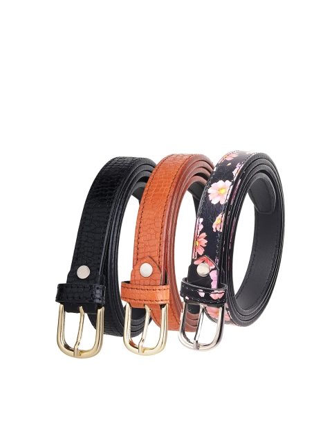 

URBAN ALFAMI Women Tan Printed 3 PU Belt