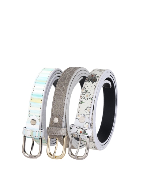 

URBAN ALFAMI Women Pack of 3 Multicoloured Printed Casual Belt, Multi