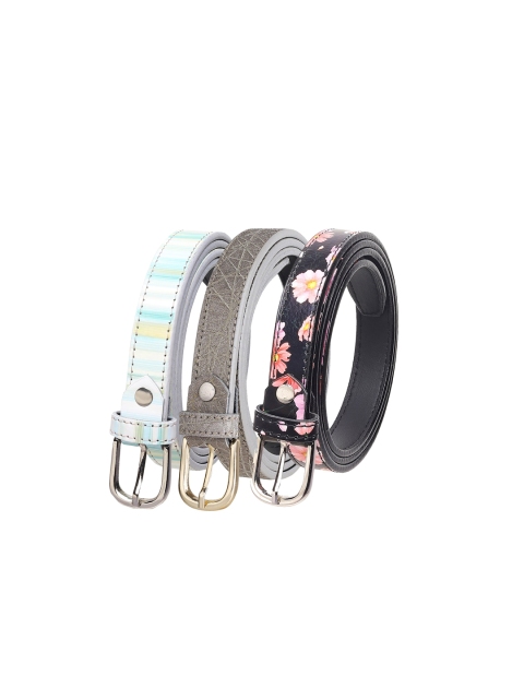 

URBAN ALFAMI Women Blue Printed 3 PU Belt