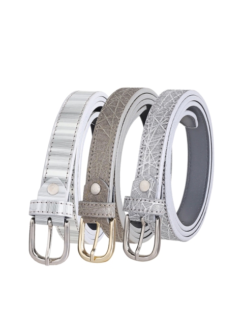 

URBAN ALFAMI Women Pack of 3 Printed PU Belt, Multi