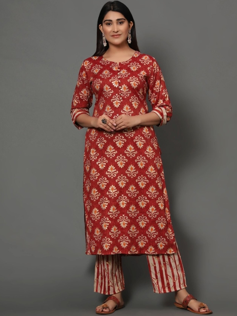 

MISHRI COLLECTION Women Maroon Kurti with Trouser