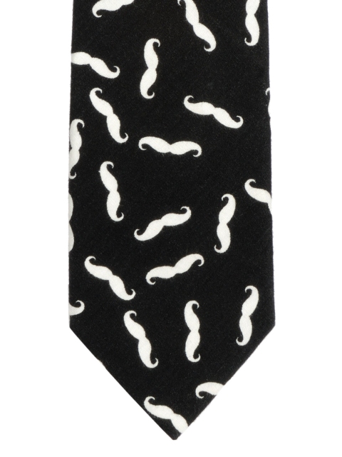 

Alvaro Castagnino Black Moustache Print Tie