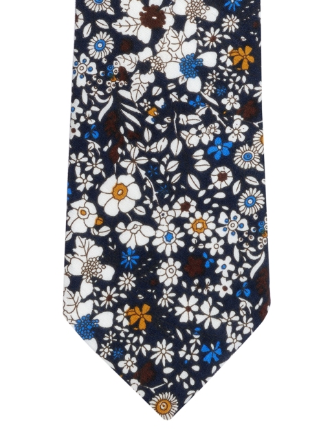 

Alvaro Castagnino Navy & White Floral Print Tie, Navy blue