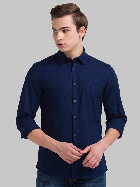 

Parx Men Blue Slim Fit Cotton Casual Shirt