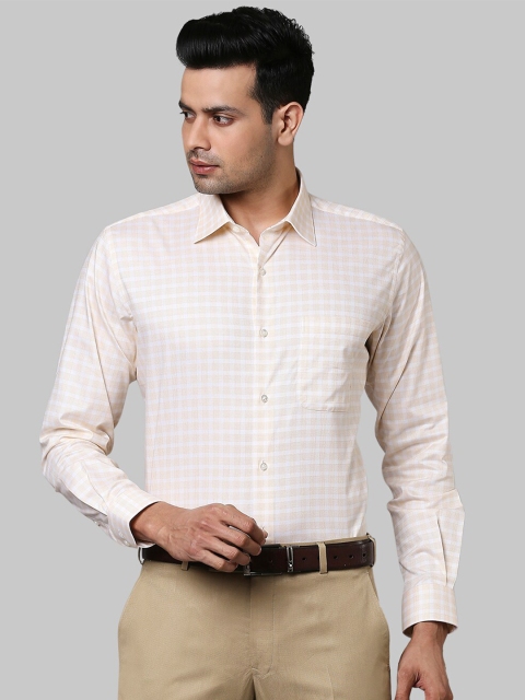 

Raymond Men Yellow Checked Formal Shirt
